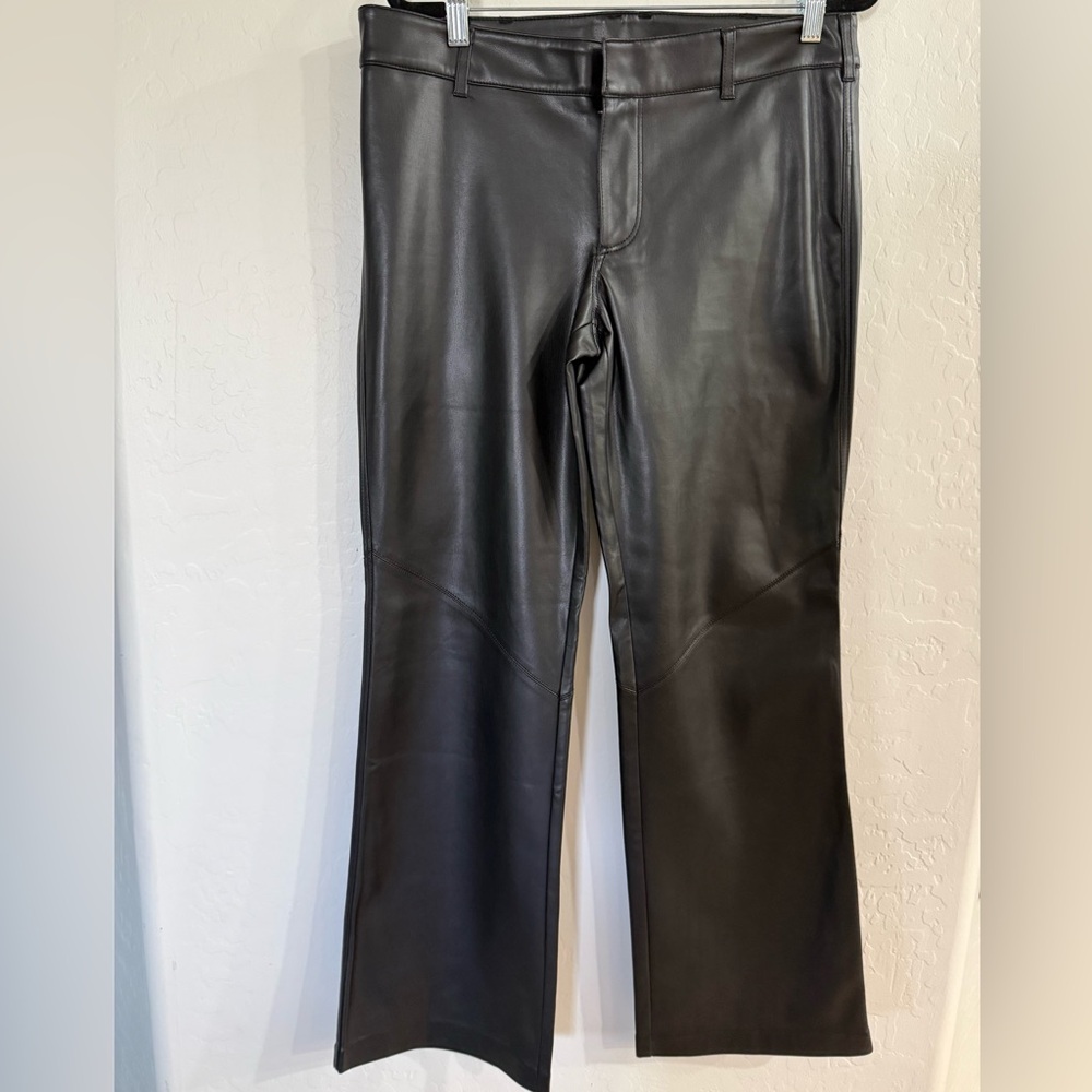 Free People Love Language Vegan Leather 
Low-Rise Pant. - Picture 2 of 4